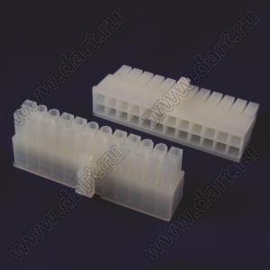 4200HF-2X12P-1 (5557-24, MF-2x12F, MF-24F, MF-2x12 F, Mini-Fit Jr.™ MOLEX 39012240) корпус двухрядной розетки на кабель; шаг 4,2мм; 2x12-конт.