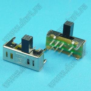 SK-22H08 (SK-22H04-G8) переключатель движковый угловой 2P2T