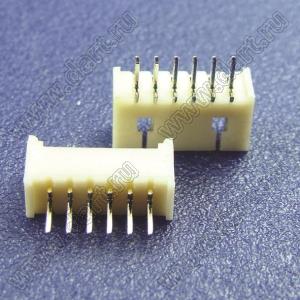 A1251-06A (PicoBlade™ MOLEX 53047-0610) вилка однорядная прямая на плату; шаг 1,25мм; 6-конт.