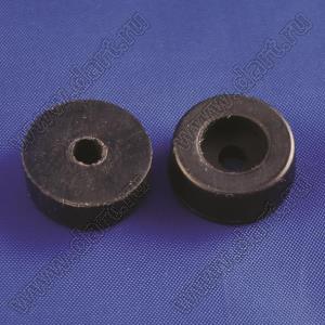 NF-005 ножка приборная; 17,2x7,0мм; резина; черный