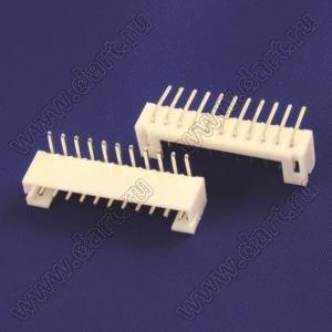 A2001-11AW (S11B-PH-K-S, MW-11MR, 53254-1170, WB-11R, DS1066-11MRW6) вилка на плату угловая; шаг 2,00мм; 11-конт.; нейлон-66/латунь луженая; цвет натуральный