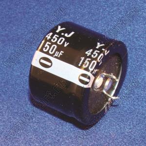 ECAP 150uF/450V 3525 105C HPR конденсатор алюминиевый электролитический радиальный 150мкФ/450V; размер 3525; 105C; серия HPR; P10.
