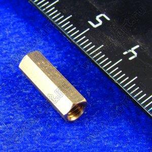PCHSS5-15 стойка шестигранная с внутренней резьбой; SW=8,0мм; L=15,0мм; латунь