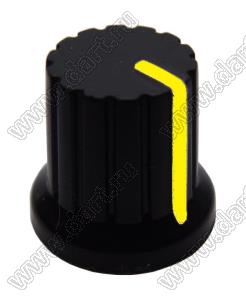 B262-15-15-6-B-KY  Black Yellow ручка  пластиковая черная/желтая