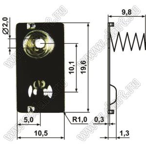 BL347-12 терминал для элемента, тип AAA сдвоеный