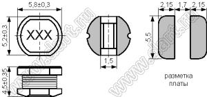 CSN054D серия (5,8x5,2x4,5 мм)