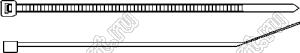 GT-80M (YJ-80, CYX-080-2.5, HSCT-80) стяжка кабельная; L=80мм; W=2,5мм; D петли=17мм; 8кгс; нейлон-66; натуральный