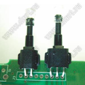 PMR-1 световод; A=6,4мм; B=2,54мм; нейлон-66 (UL); черный