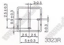 3323R-502 (5K0) резистор подстроечный, однооборотный; R=5кОм