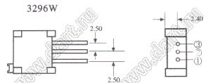 3296W-1-203 (20K) резистор подстроечный многооборотный; R=20кОм