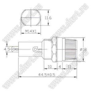 XC-5 panel (6x32) (CQ-207, JL-0542) держатель предохранителя 6х32 мм на панель