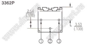 3362P-1-504 (500K) резистор подстроечный однооборотный; R=500кОм