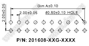 201608S-24G-2705 вилка прямая приподнятая для монтажа в отверстия; шаг 2,00x2,00мм; 2x12-конт.