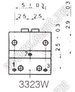 3323W-500 (50R) резистор подстроечный, однооборотный; R=50(Ом)