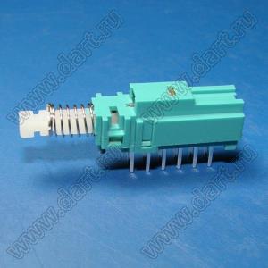 PS909L-42 (4P2T) (KAN-01-2×4) переключатель кнопочный с фиксацией; Iконт.=1А; U=30В