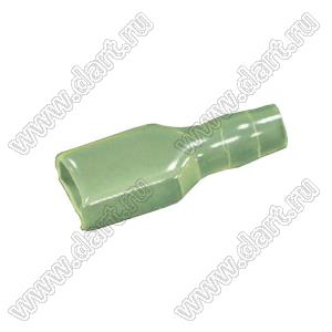 0533 CYX DS-250 (S6535) изолятор кабельного наконечника 6,35мм, мягкий поливинилхлорид, прозрачный