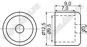 MIC-1A колпачок-втулка для микрофона; резина; черный