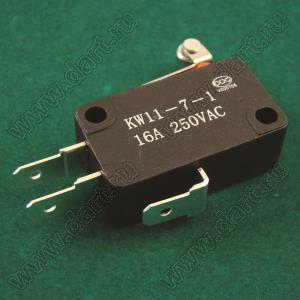 KW11-7-B11DC1B (VM3-05N-160, KW11-7-3) микропереключатель концевой с роликом на рычаге 14мм