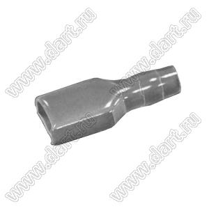 0533 CYX DS-250 (S6535B) изолятор кабельного наконечника 6,35мм, мягкий поливинилхлорид, черный