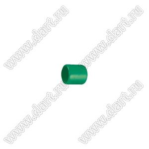 VCP02655G заглушка торца провода; d=2,6мм; L=5,5мм; t=0,8мм; зеленый