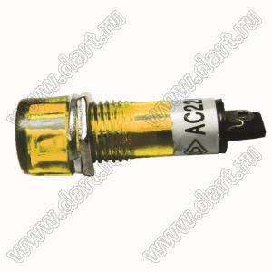 T-801Y (XD10-3Y) 220V индикатор на панель с неоновой лампой желтый