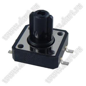 TD-12XB-X кнопка тактовая SMD; 12x12x12мм; фигурный толкатель