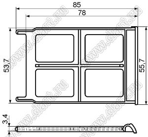 PCMIC-3(W) заглушка держателя карты; пластик ABS (UL); белый