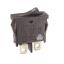 KCD1-110-101O11BBA (R6) переключатель клавишный ON-OFF; 21,0x9,5мм; 6A 250V AC; толкатель черный/корпус черный; без подсветки;  маркировка "O I"; терминалы 4,8x0,8мм