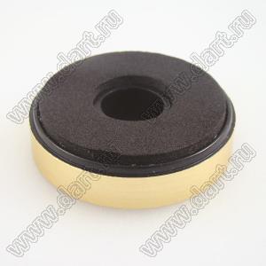 RS-45(RU) ножка для Hi-Fi аппаратуры; 45,0x9,7мм; пластик ABS; золочение; подкладка=резина; черный