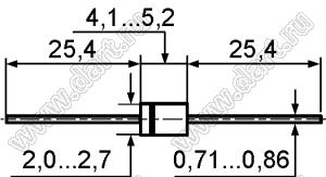 SR160 (DO-41) диод Шоттки; U=60В; IFM=1А; VFM=0,70В