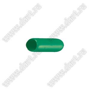 VCP03213G заглушка торца провода; d=3,2мм; L=13,0мм; t=0,8мм; зеленый