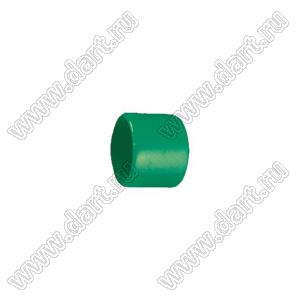 VCP05708G заглушка торца провода; d=5,7мм; L=8,0мм; t=1,0мм; зеленый