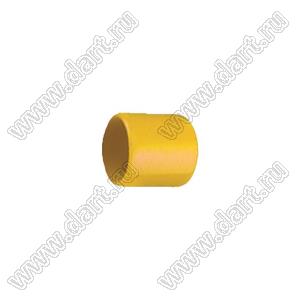 VCP05710Y заглушка торца провода; d=5,7мм; L=10,0мм; t=1,0мм; желтый