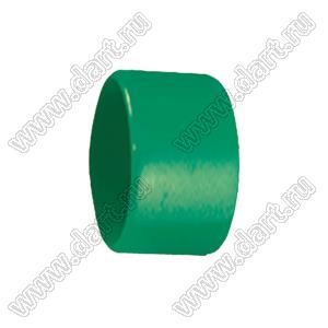 VCP15014G заглушка торца провода; d=15,0мм; L=14,0мм; t=1,2мм; зеленый