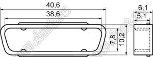 DTC-25F(B) заглушка разъема D-SUB-25F; полипропилен PP; черный