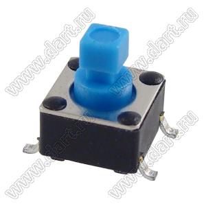 TD-0641-X кнопка тактовая SMD; 6,0x6,0мм; размер толкателя=2,8x2,8мм