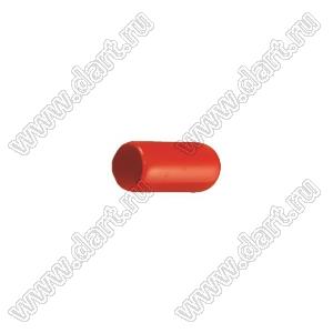 VCP03210R заглушка торца провода; d=3,2мм; L=10,0мм; t=0,8мм; красный