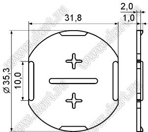 CW-35L прокладка под конденсатор; A=35,3мм