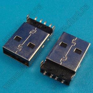 USB A TYPE 4P 90 deg SMT(USB-AM) (P3-3) вилка USB2.0 на плату SMD тип A