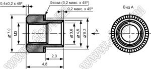 BONR-М3D7H2,8Z втулка резьбовая развальцовочная (бонка) М3; H=2,8мм; сталь оцинкованная