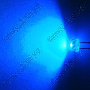 BL-UB568B3-102 (BIN-1) светодиод круглый 4,8x5,0 мм; синий; 465...470нм; корпус прозрачный; 3,2...3,4V; 450...550мКд; 95°