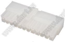 4200HF-2X12P-1 (5557-24, MF-2x12F, MF-24F, MF-2x12 F, Mini-Fit Jr.™ MOLEX 39012240) корпус двухрядной розетки на кабель; шаг 4,2мм; 2x12-конт.