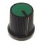 B259-15-15-6-B-KG (ZKRN D=15-1) Black Green ручка регулировочная чёрная/зеленая; пластик ABS