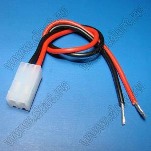 18AWG-PHU-02-wires-RED-BLACK-150+10mm сборка кабельная длиной 150 мм с 2-конт. разъемом 3,96 мм