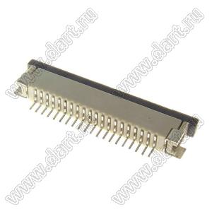 1223-20-02 (AF2K20B*S0T10_Q0Q1) розетка SMD для плоского шлейфа (FPC); шаг 1,0мм; 20-конт.; контакты снизу