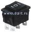 KCD4-RN-203O52BB (XW604SB3BBB6C) переключатель клавишный ON-OFF-ON; 33,5х25,0мм; 15A/30A 250VAC; толкатель серый/корпус серый; без подсветки;  маркировка "I O II"; терминалы 4,8x0,8мм