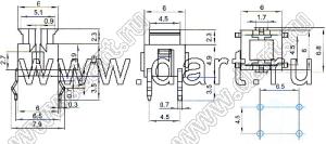 TSD6801B (TP614L-3) кнопка тактовая