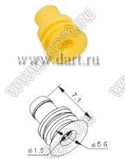 MFD006-4 заглушка разъема; L=6.4мм; силиконовая резина