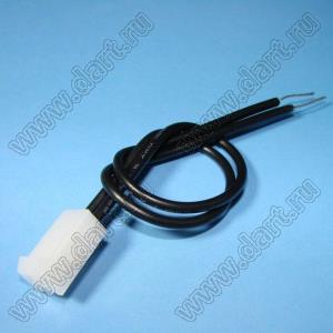 18AWG-PHU-02-wires-BLACK-150+10mm сборка кабельная длиной 150 мм с 2-конт. разъемом 3,96 мм