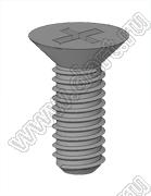 PF5-20FP винт с потайной шлицевой головкой; М5х0,8мм; L=20,0мм; поликарбонат; натуральный